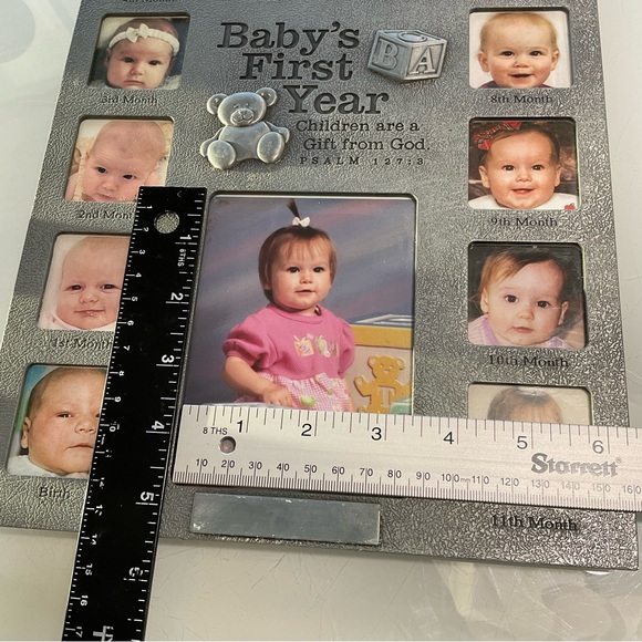 Baby’s First Year Picture Frame Children are a Gift From God Metal & glass frame - Picture 6 of 11